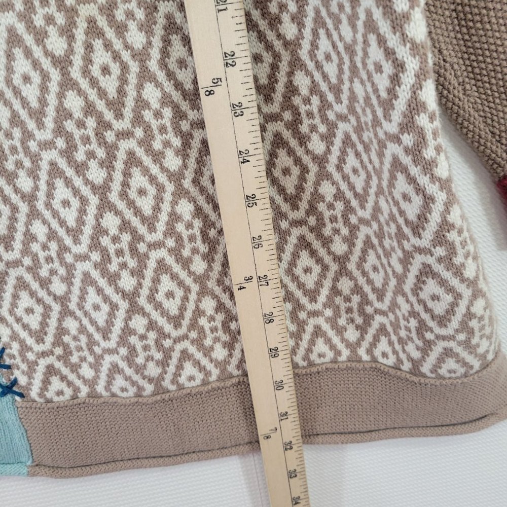 Coldwater Creek 2x Multicolor Patchwork Cowl Neck… - image 5